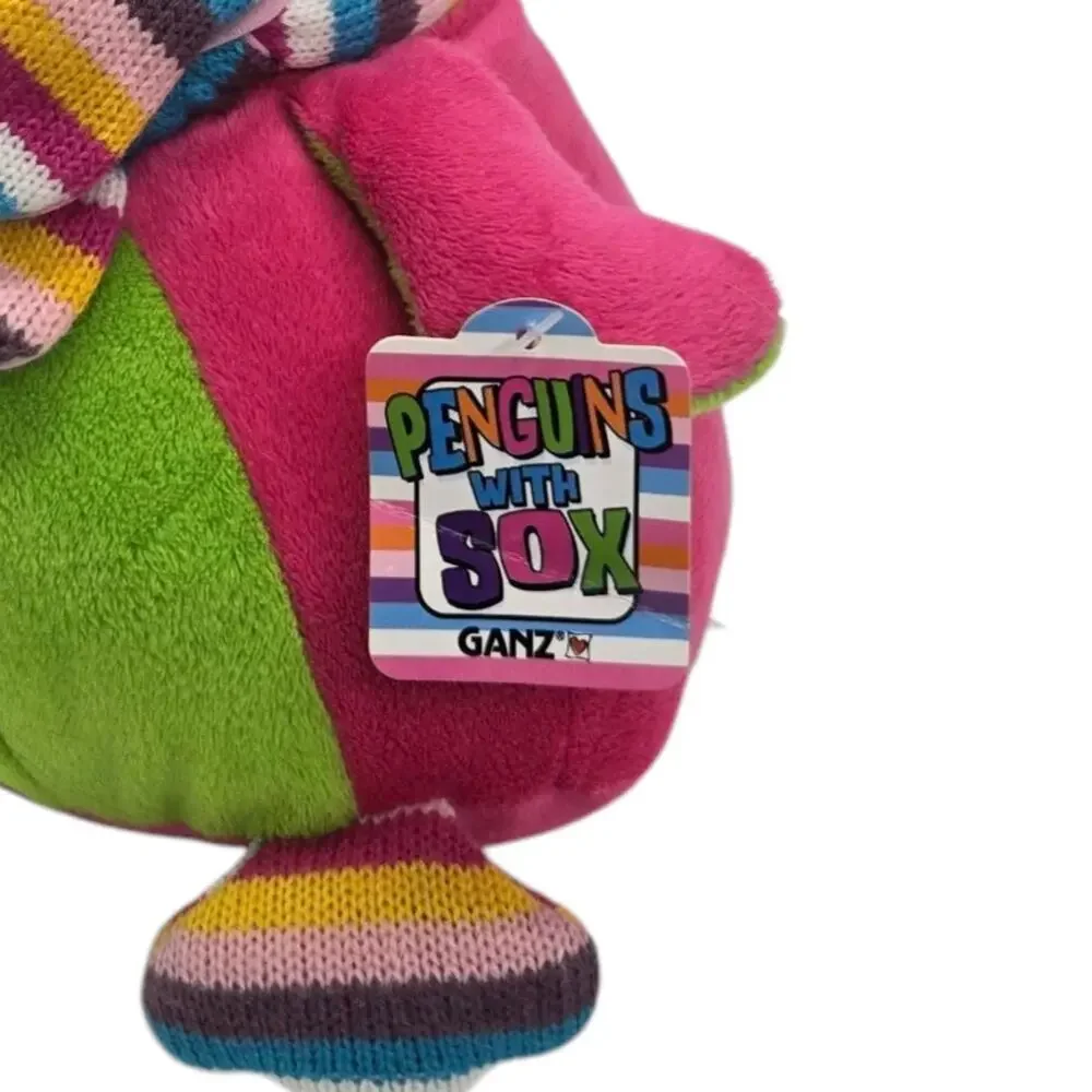 Ganz Penguins With Sox Plush Penguin Stuffed‎ Animal Knit Scarf Socks 9